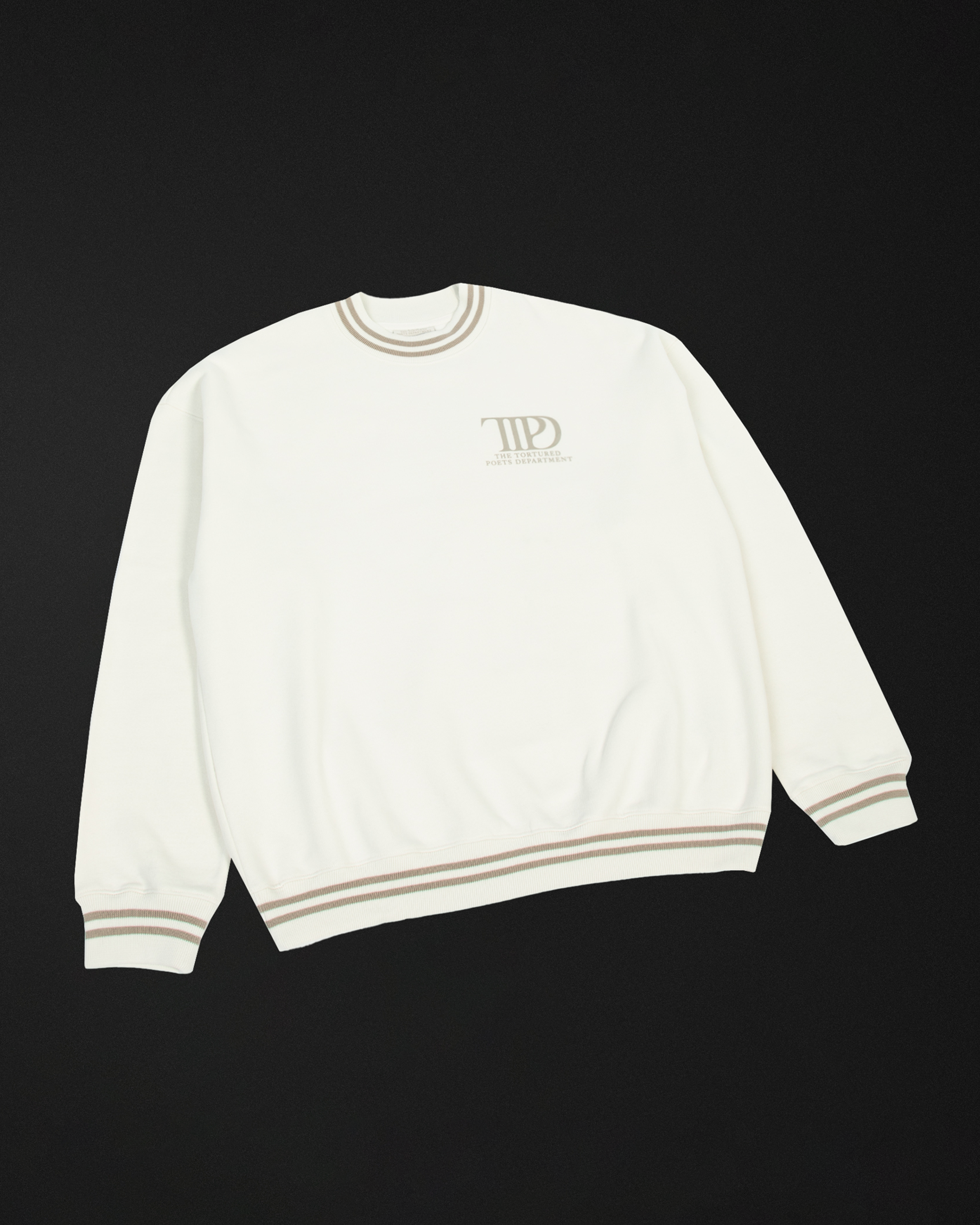 The Tortured Poets Department Crewneck Sweater editorial shot